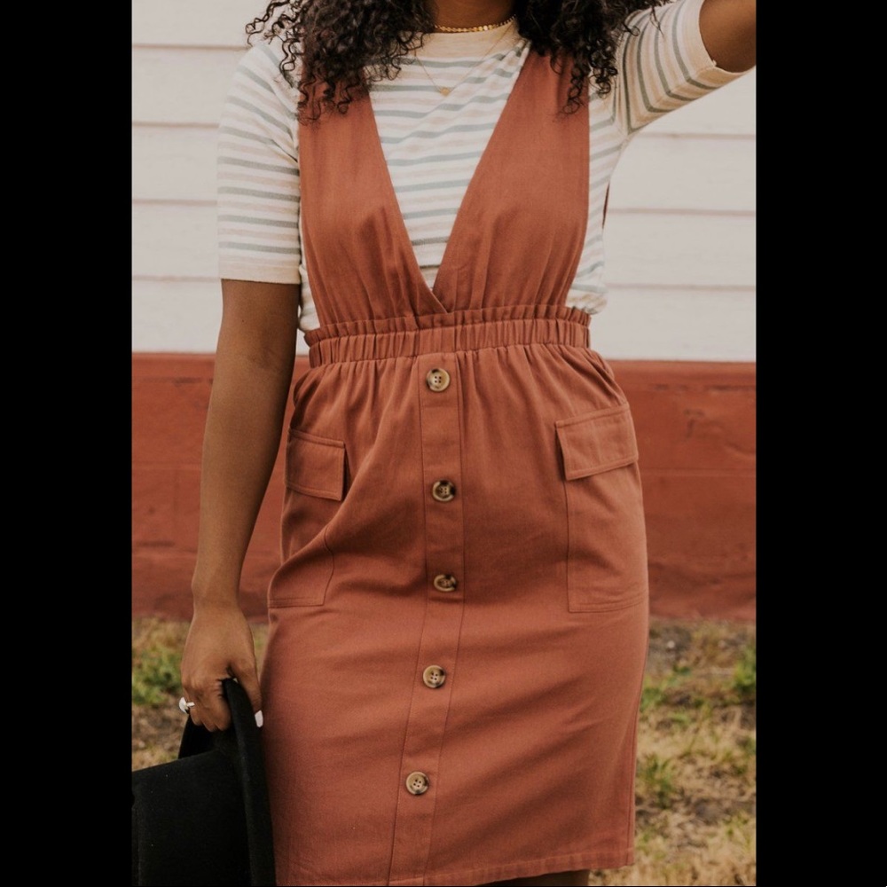 Burnt orange/ rust jumper dress from ROOLEE, size large